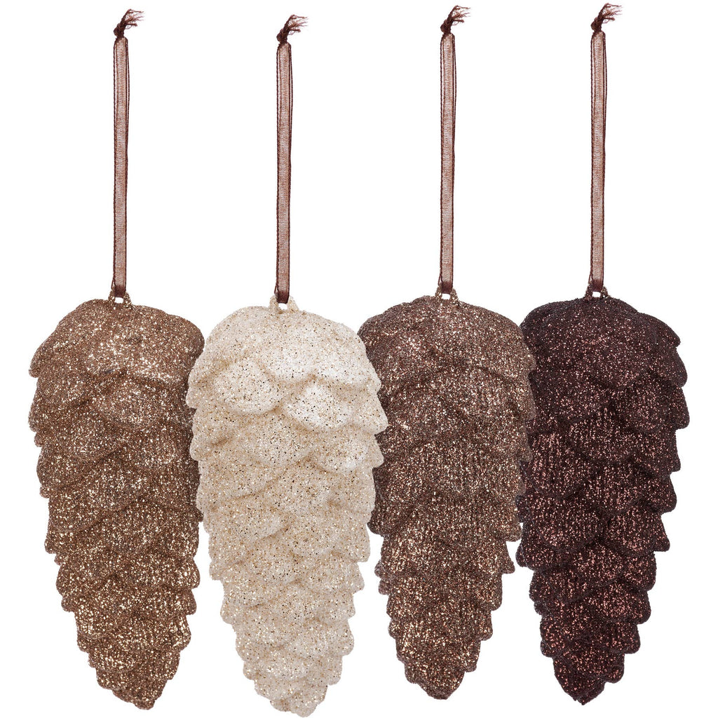 LARGE PINECONE ORNAMENT SET - The Crowded Table Co. - 