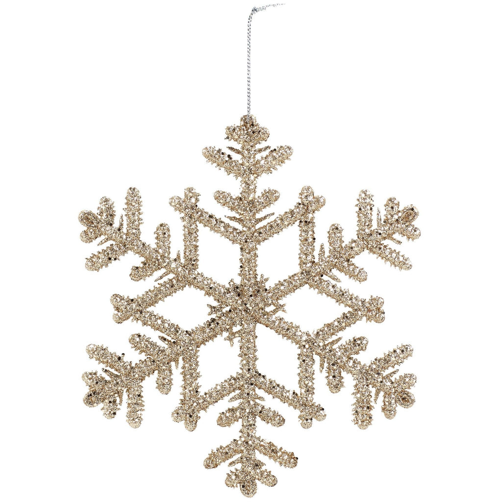 GLITTER SNOWFLAKE ORNAMENT - The Crowded Table Co. - 