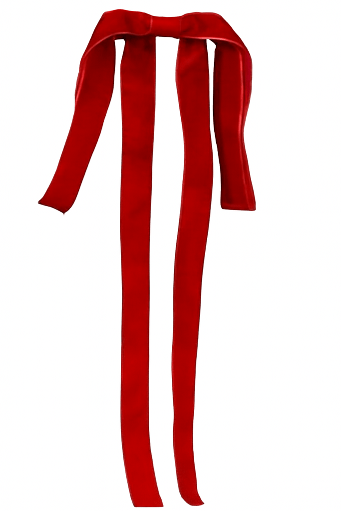 RED VELVET BOW WITH CLIP - The Crowded Table Co. - 