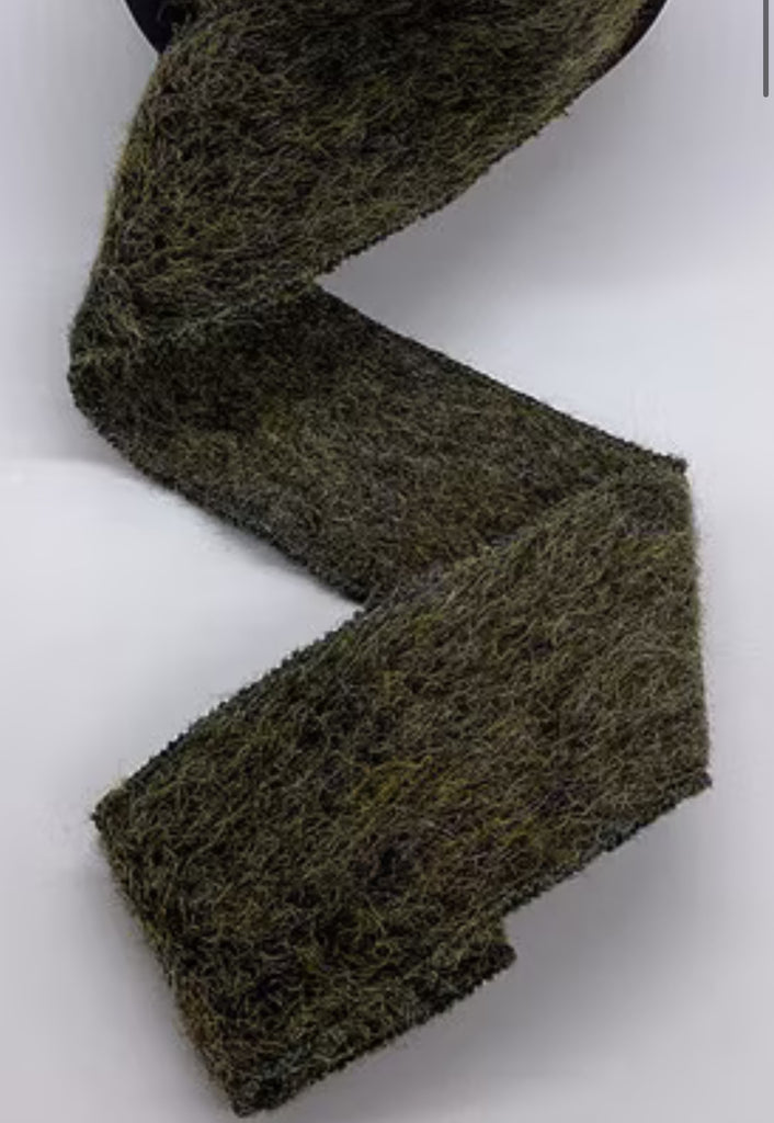 GREEN FUZZY MOSS RIBBON - The Crowded Table Co. - 