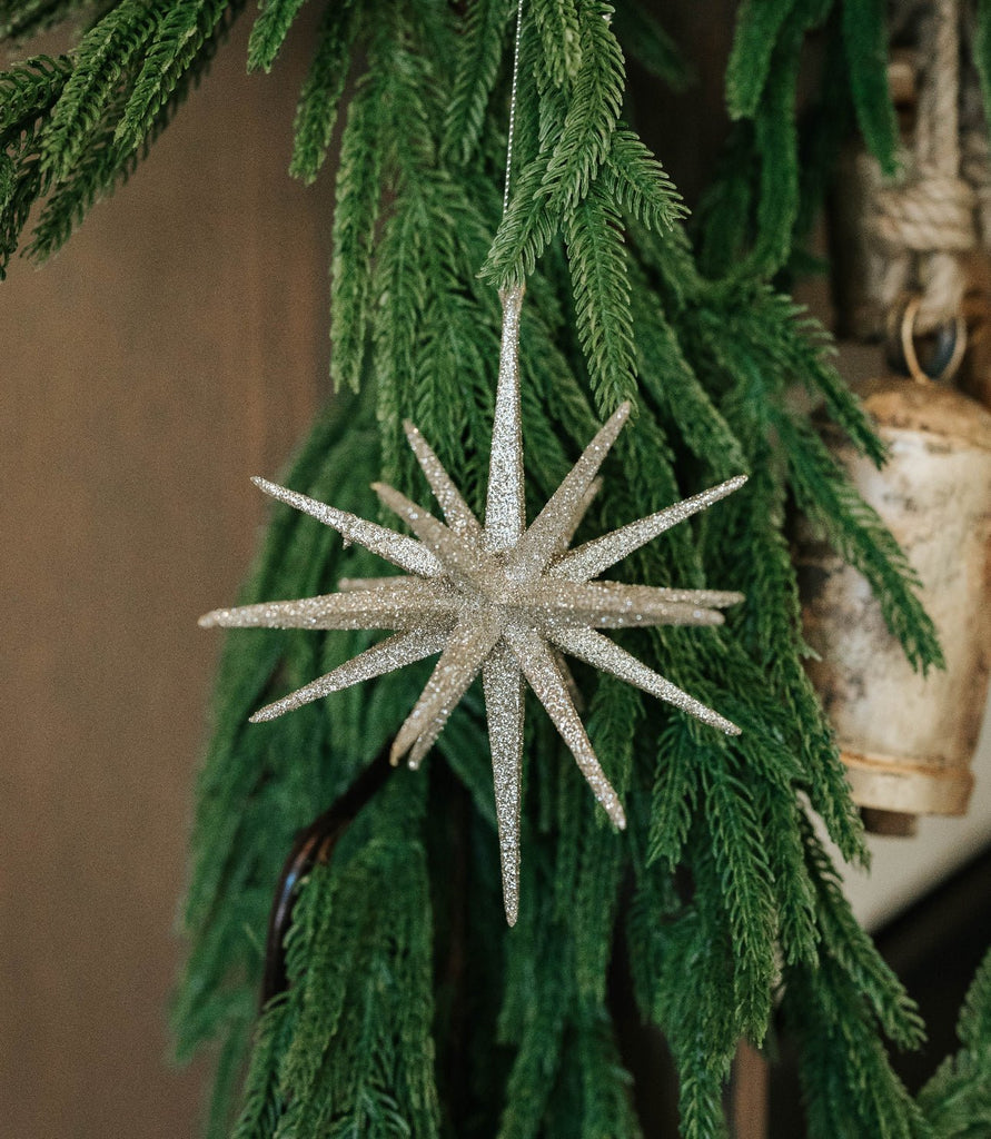 GRAND CHAMPAGNE STARBURST ORNAMENT 6” - The Crowded Table Co. - 
