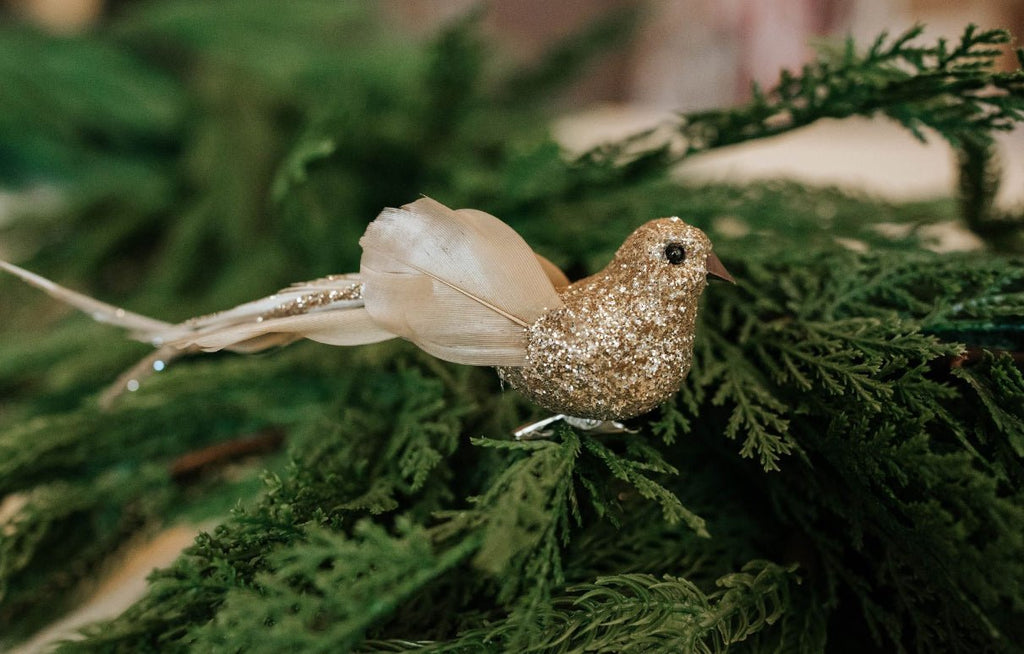 SET OF 3 SILVER CLIP ON BIRD ORNAMENTS - The Crowded Table Co. - 