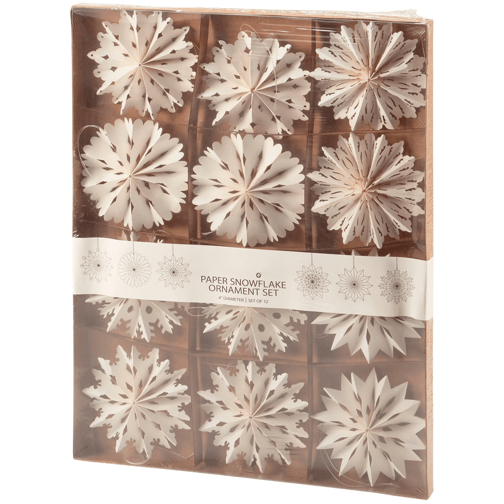 SNOWFLAKE ORNAMENT SET OF 12 - The Crowded Table Co. - 