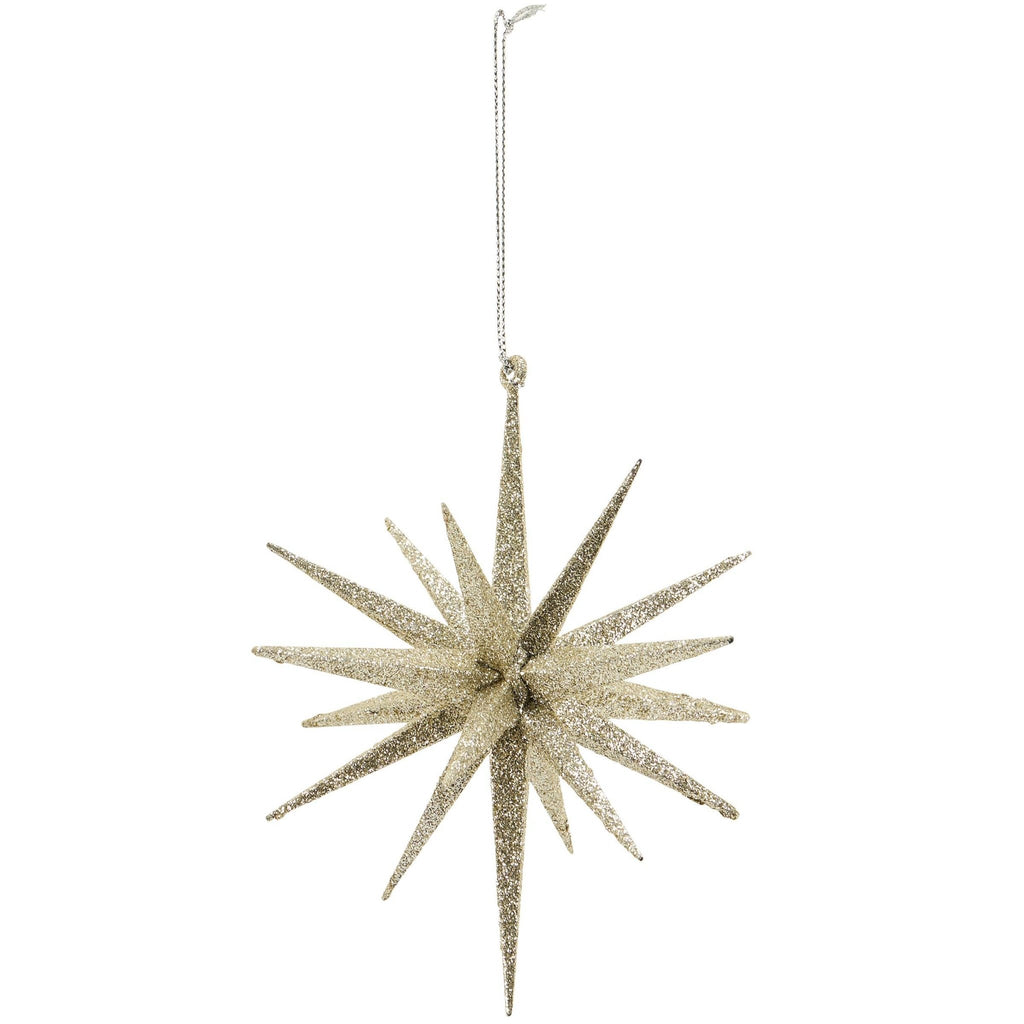 GRAND CHAMPAGNE STARBURST ORNAMENT 6” - The Crowded Table Co. - 