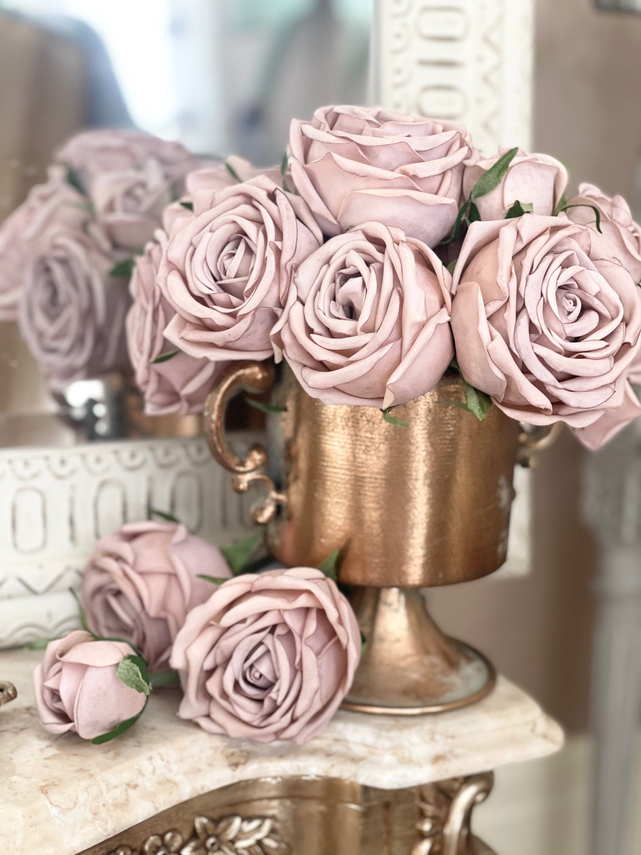 DUSTY MAUVE ROSE REAL TOUCH BUNDLE - The Crowded Table Co. – The